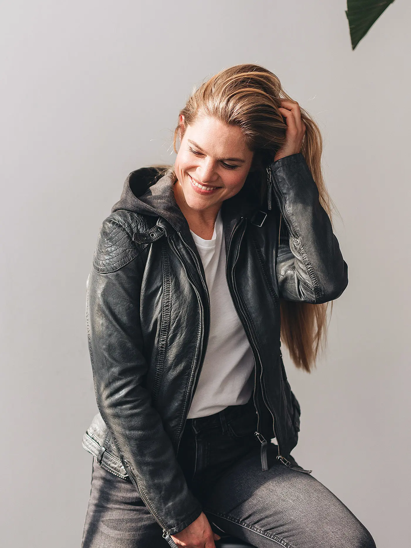 GIPSY BY MAURITIUS | Lederjacke CACEY LEGV | grau